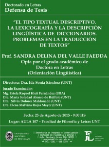 Defensa de tesis Sandra Faedda