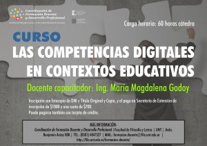 Curso de capacitación Competencias digitales en contextos educativos