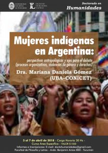 Curso de posgrado Mujeres indígenas