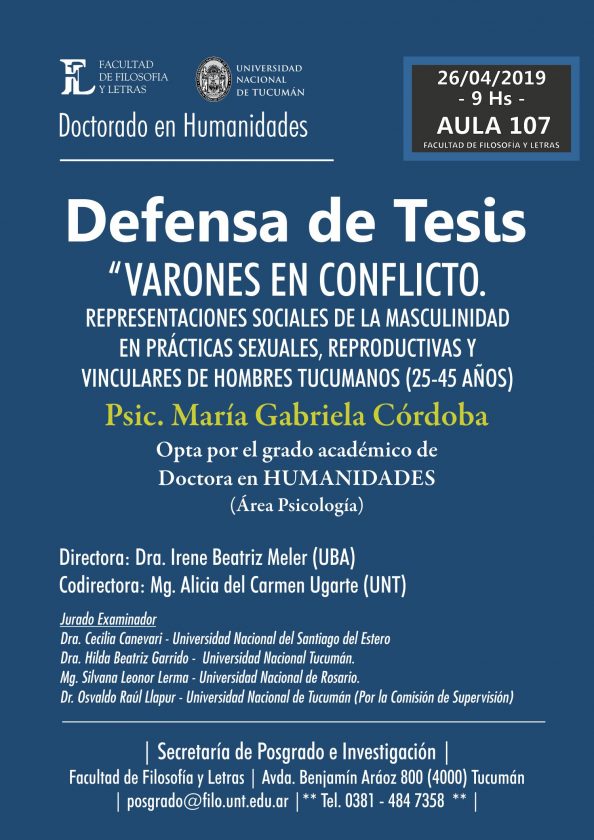Afiche Defensa Tesis María Gabriela Córdoba