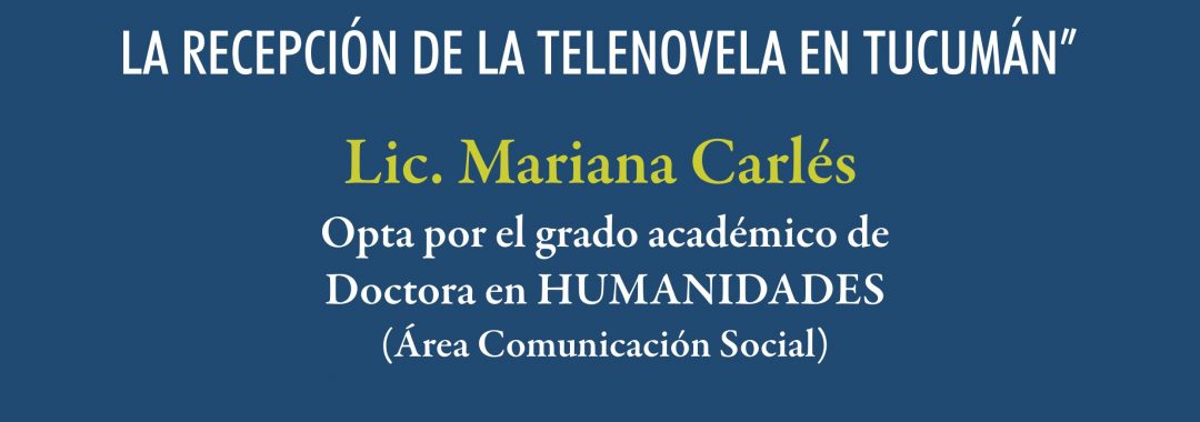 Defensa de Tesis Doctoral Mariana Carlés