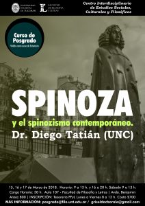 Posgrado Spinoza y el spinozismo contemporáneo.