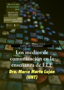 Afiche posgrado "Los medios de comunicación en la enseñanza de ELE"