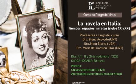 Flyer posgrado Novela italiana